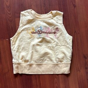 Walt Disney world cropped sweatshirt tank top-xs